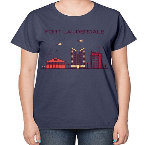 FortLauderdale 737# - cities-  Ladies T-Shirt