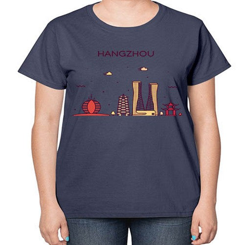 Hangzhou 811# - cities-  Ladies T-Shirt