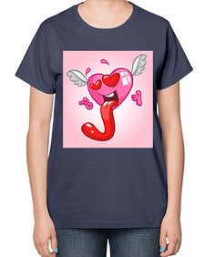 Heart 139# - cartoon general-  Ladies T-Shirt