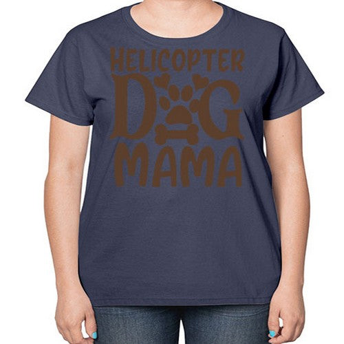 Helicopter Dog Mama Style 87# - dogs-  Ladies T-Shirt