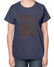 Home Is Where My Cats Are Style 15# - cats-  Ladies T-Shirt