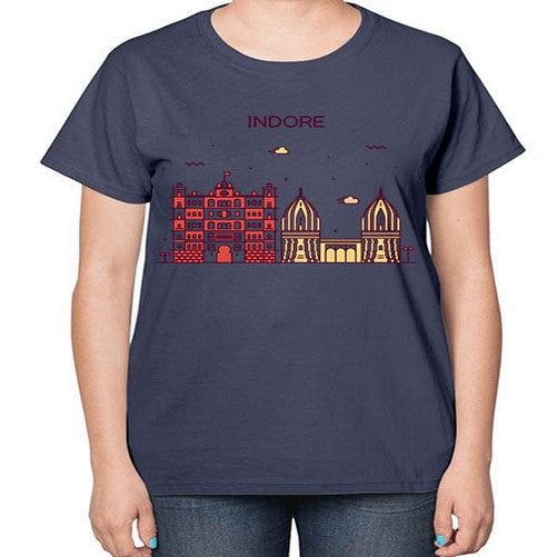 Indore 953# - cities-  Ladies T-Shirt
