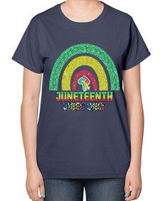 Juneteenth Vibes Only 5# - black juneteenth-  Ladies T-Shirt