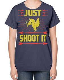 Just shoot it Style 32# - ducks-  Ladies T-Shirt
