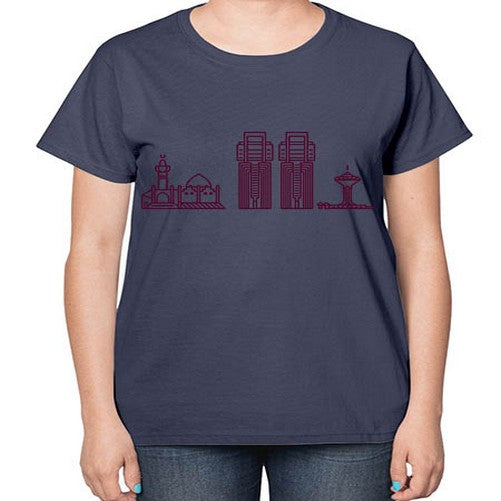 Khobar 1052# - cities-  Ladies T-Shirt