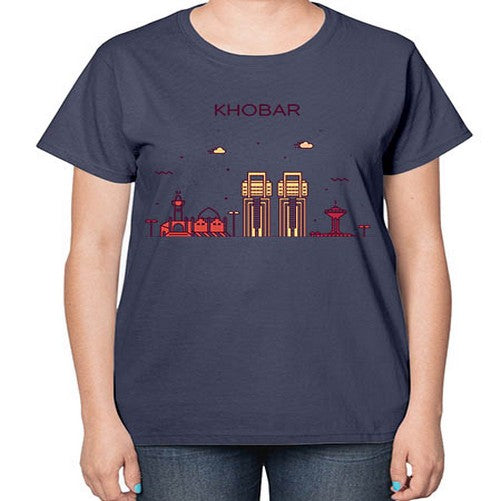Khobar 1053# - cities-  Ladies T-Shirt