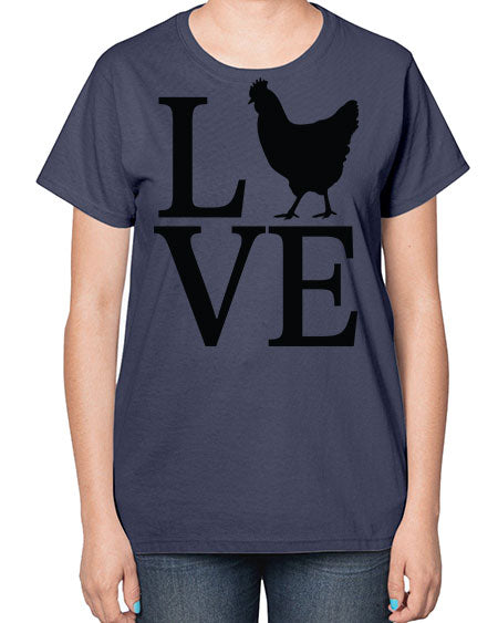 Love - chicken-  Ladies T-Shirt