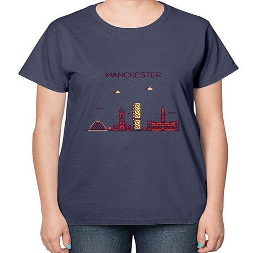 Manchester 1229# - cities-  Ladies T-Shirt
