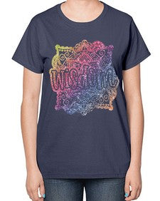 Mandala Wisdom Rainbow Glitter 764# - mandala-  Ladies T-Shirt