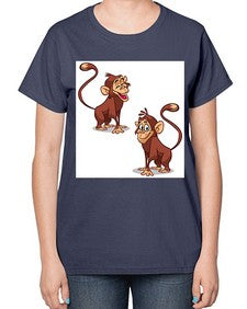 Monkey 175# - cartoon general-  Ladies T-Shirt