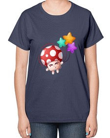 Mushroom 191# - cartoon food-  Ladies T-Shirt