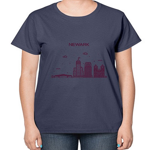 NewarkNJ 1484# - cities-  Ladies T-Shirt