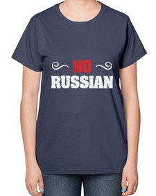 No Russian 37# - video games-  Ladies T-Shirt