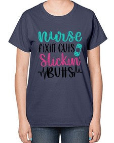 Nurse Fixin Cuts Stickin Style Style 1153# - nurse-  Ladies T-Shirt