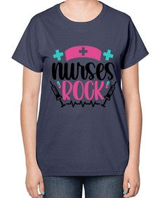 Nurses Rock Style Style 1254# - nurse-  Ladies T-Shirt