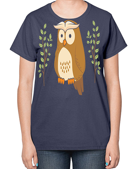 Owl of Athena Long Sleeve A TurtleRabbit 14# - owl-  Ladies T-Shirt