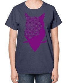 OwlMandalaUpdated 976# - mandala-  Ladies T-Shirt