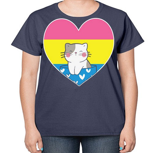 Pansexual Kawaii Cat Anime Art Anime 272# - anime-  Ladies T-Shirt