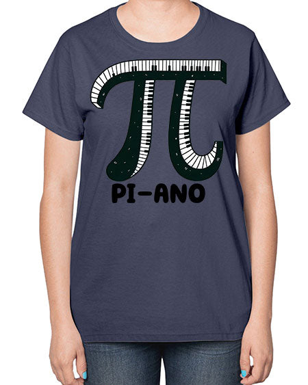 Piano Funny Math Music Sublimation 37# - pi-  Ladies T-Shirt