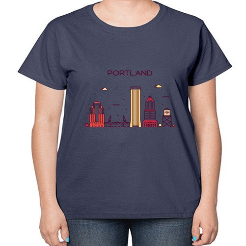 PortlandOregon 1682# - cities-  Ladies T-Shirt