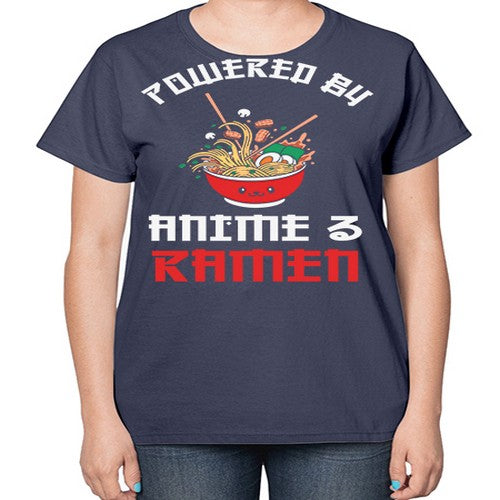 Powered by Anime amp Ramen 275# - anime-  Ladies T-Shirt