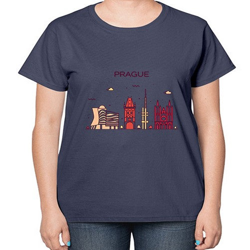 Prague 1689# - cities-  Ladies T-Shirt
