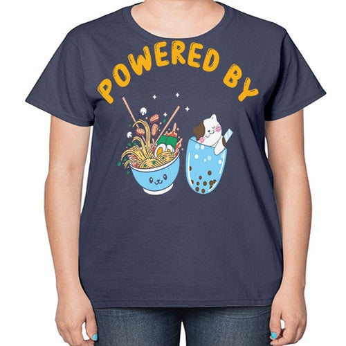 Ramen Bubble Tea Japanese Noodles Anime 278# - anime-  Ladies T-Shirt