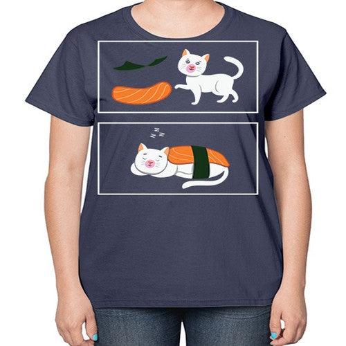 Ramen Cat Kawaii Anime Japanese Anime 279# - anime-  Ladies T-Shirt