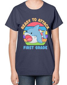 Ready to Attack first Grade 710# - first grade-  Ladies T-Shirt