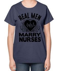 Real men Style 1349# - nurse-  Ladies T-Shirt