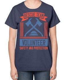 Rescue Team Volunteer Safety And Protection Style 33# - volunteer-  Ladies T-Shirt