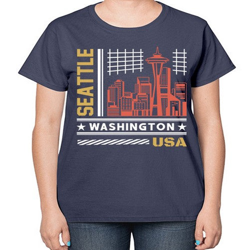 Seattle 1809# - cities-  Ladies T-Shirt