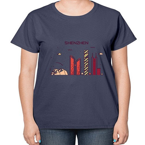 Shenzhen 1834# - cities-  Ladies T-Shirt