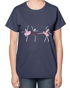 Skeleton ballerinas ballet halloween ballet 184# - ballet-  Ladies T-Shirt