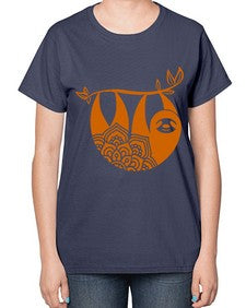 SlothMandala 1076# - mandala-  Ladies T-Shirt