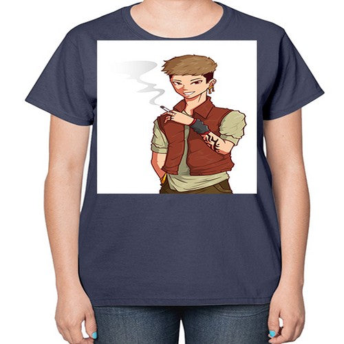 Smoker street boy 61# - anime-  Ladies T-Shirt