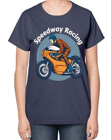 Speedway racing 64# - motorcycle-  Ladies T-Shirt