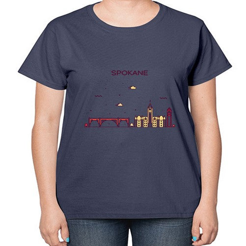 Spokane 1880# - cities-  Ladies T-Shirt