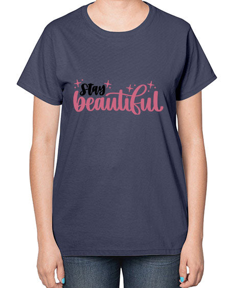 Stay Beautiful Style 18# -makeup  Ladies T-Shirt