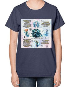 Straight Aquarius 468# - aquarius-  Ladies T-Shirt