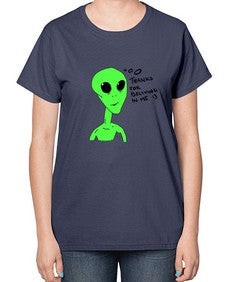 Thanks for beliving in me alien 5# - ufo-  Ladies T-Shirt