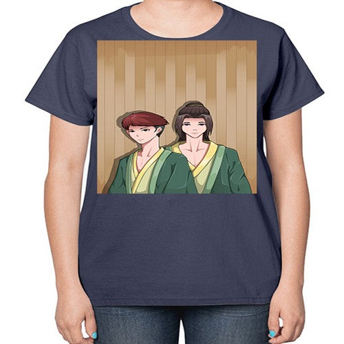 Two man in a hot spring 18# - anime-  Ladies T-Shirt