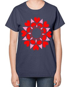 ValentineMandalaOPT 1194# - mandala-  Ladies T-Shirt