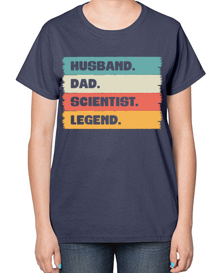 VintageHusbandDadScientistLegendScientistSkinite Scientist Skinite 14# - general science-  Ladies T-Shirt