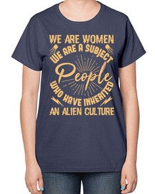 We are women we are people 42# - ufo-  Ladies T-Shirt