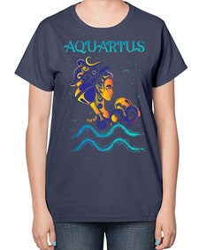 aquarius 13# - aquarius-  Ladies T-Shirt