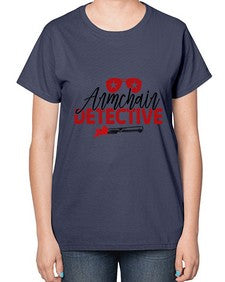 armchair detective 238# - true crime-  Ladies T-Shirt