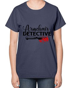 armchair detective 239# - true crime-  Ladies T-Shirt