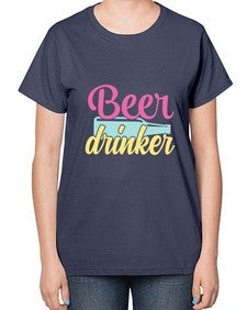 beer drinker 47# - beer-  Ladies T-Shirt