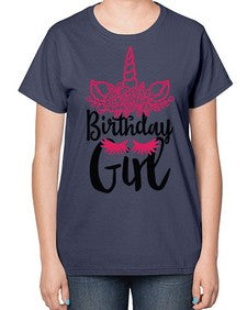birthday girl 60# - unicorn-  Ladies T-Shirt